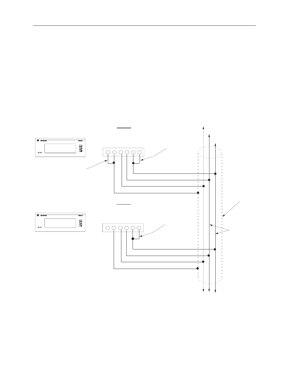 Connecting the rs-485 port for open protocol | Rockwell Automation 2706-LV2P_LV2R_LV4P_LV4R DL40 PLUS USER MANUAL User Manual | Page 140 / 198