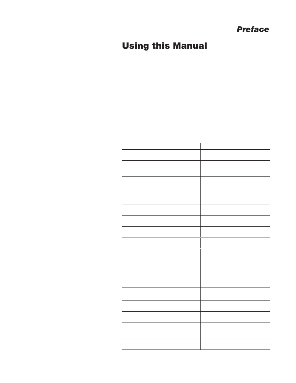 Preface - using this manual, Preface objectives, Overview of this manual | Using this manual, Preface, Preface objectives overview of this manual | Rockwell Automation 2706-LV2P_LV2R_LV4P_LV4R DL40 PLUS USER MANUAL User Manual | Page 7 / 198