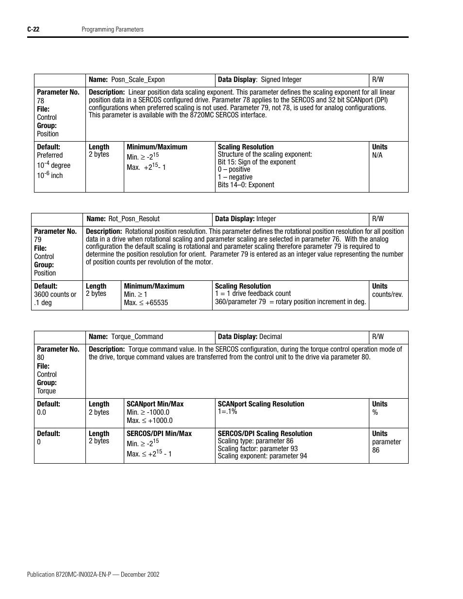 Rockwell Automation 8720MC Drives Integration Manual User Manual | Page 134 / 211