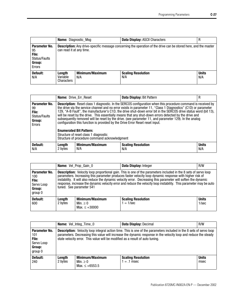 Rockwell Automation 8720MC Drives Integration Manual User Manual | Page 139 / 211