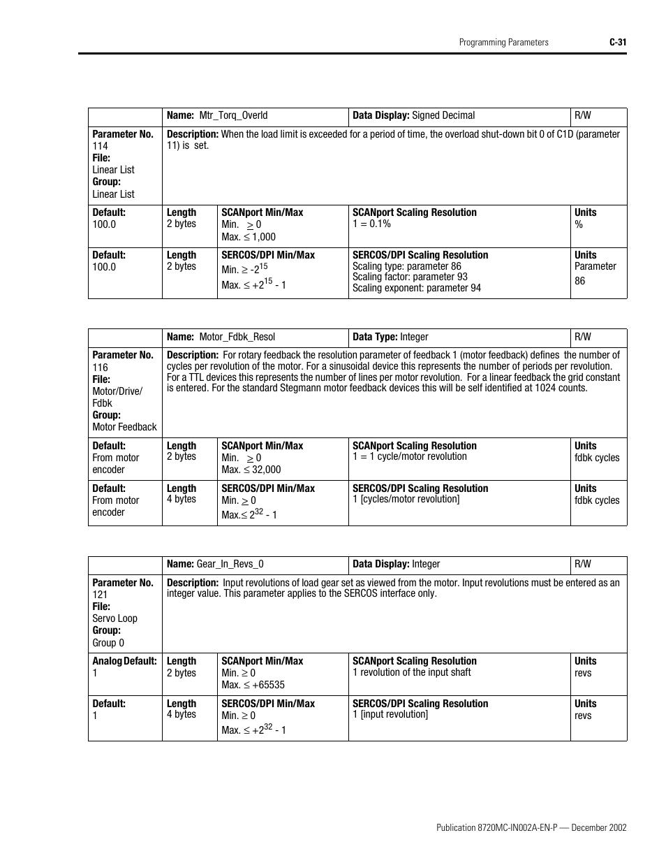 Rockwell Automation 8720MC Drives Integration Manual User Manual | Page 143 / 211