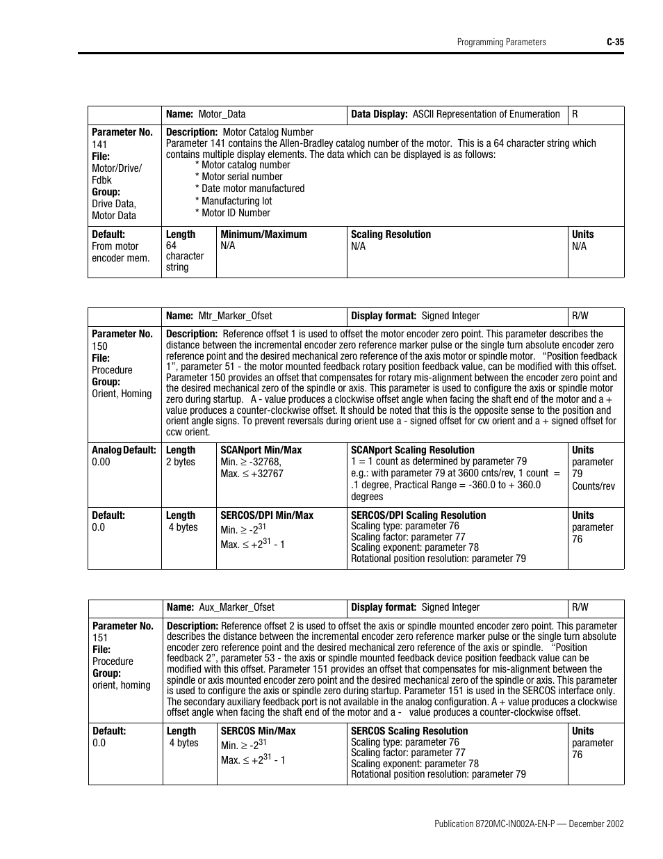 Rockwell Automation 8720MC Drives Integration Manual User Manual | Page 147 / 211