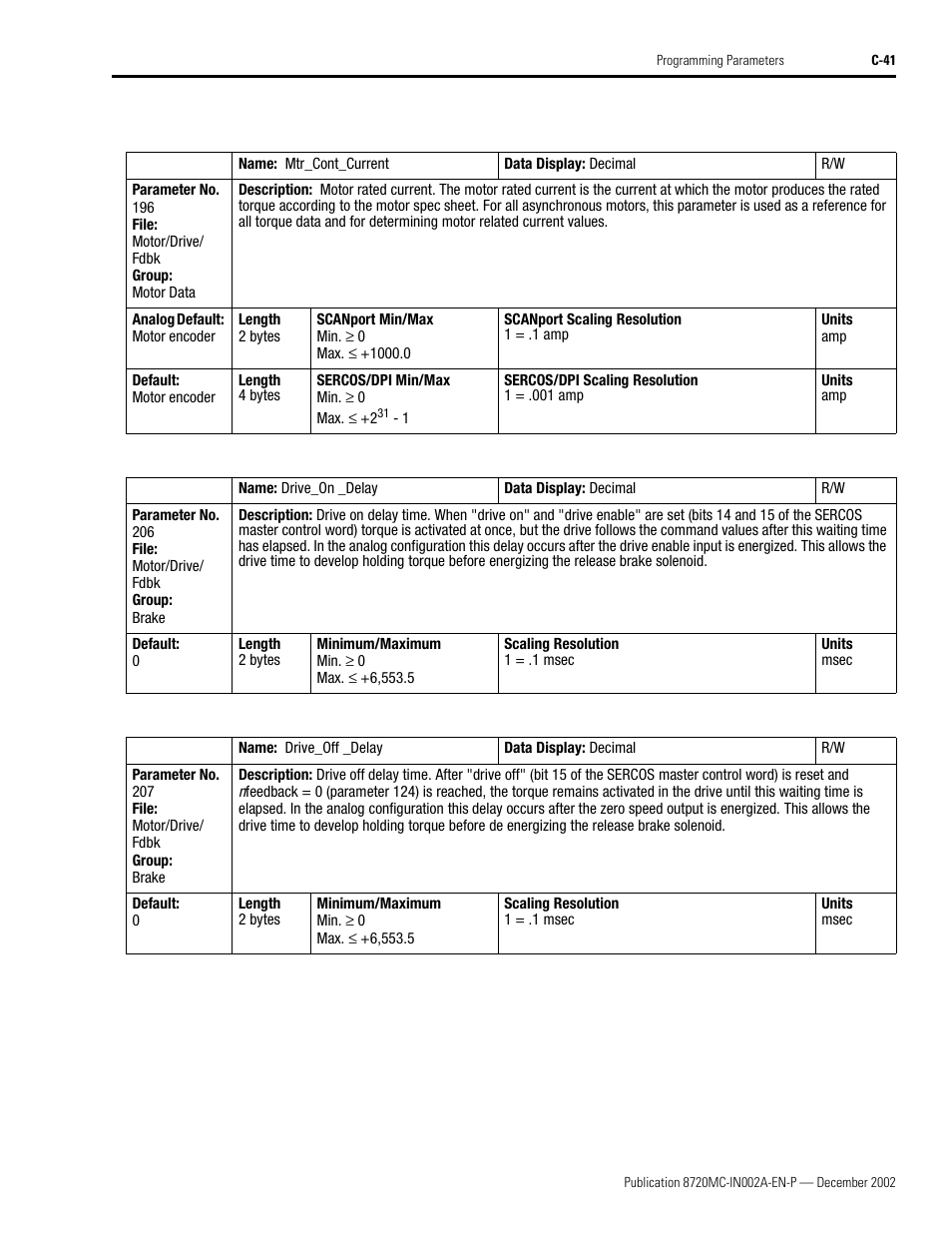 Rockwell Automation 8720MC Drives Integration Manual User Manual | Page 153 / 211