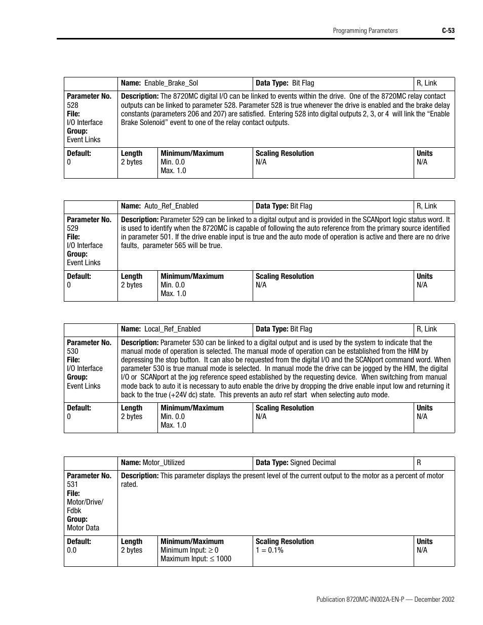 Rockwell Automation 8720MC Drives Integration Manual User Manual | Page 165 / 211