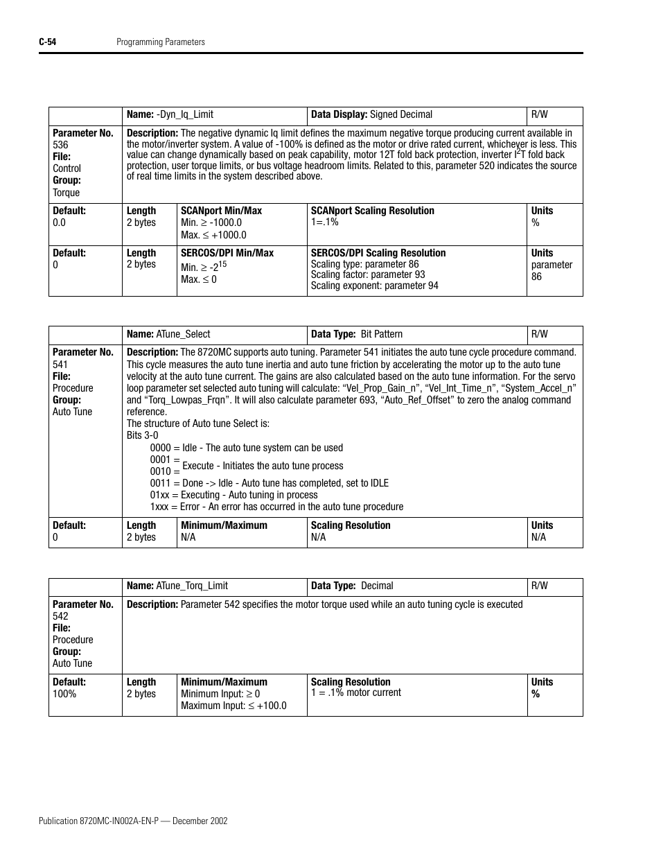 Rockwell Automation 8720MC Drives Integration Manual User Manual | Page 166 / 211