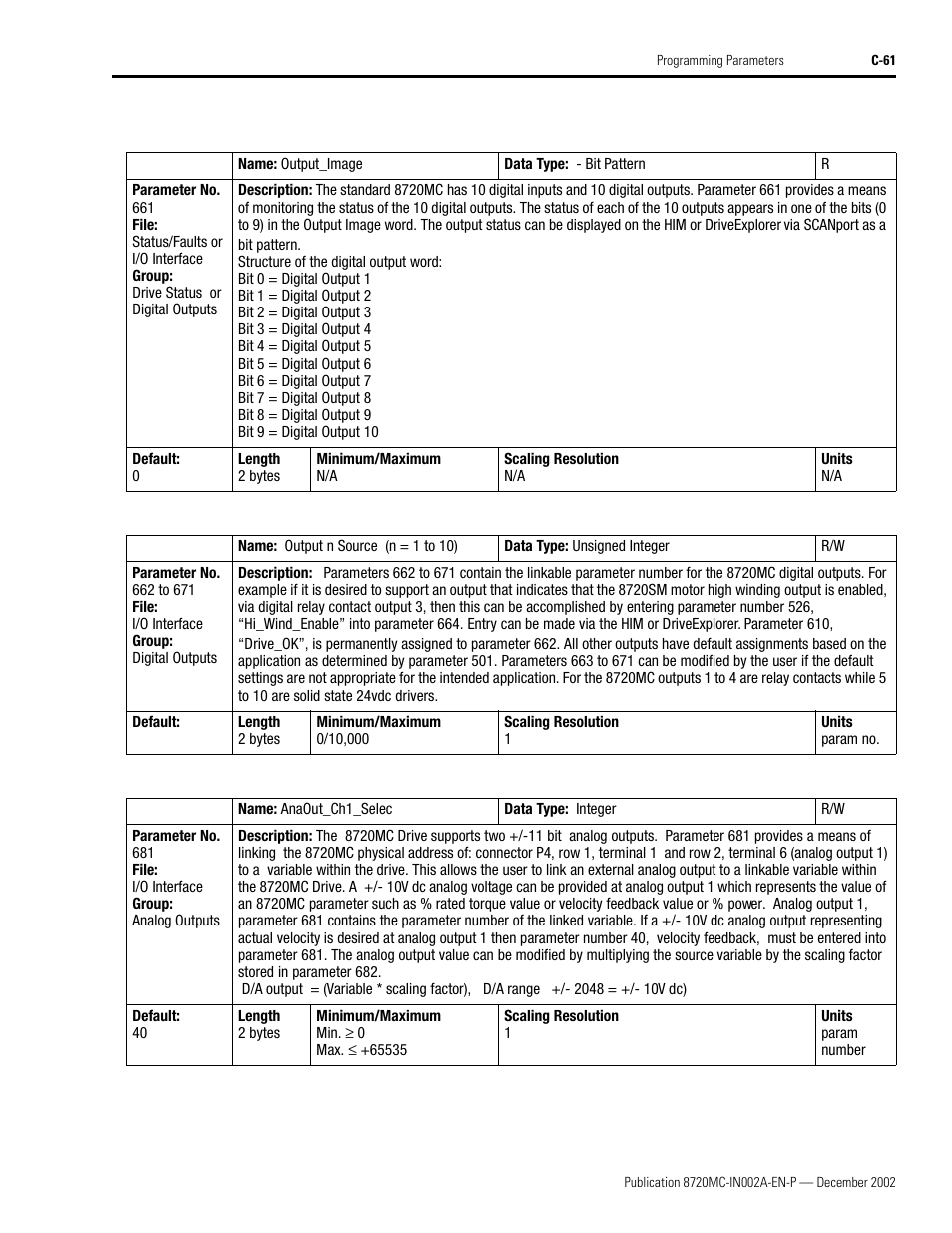 Rockwell Automation 8720MC Drives Integration Manual User Manual | Page 173 / 211