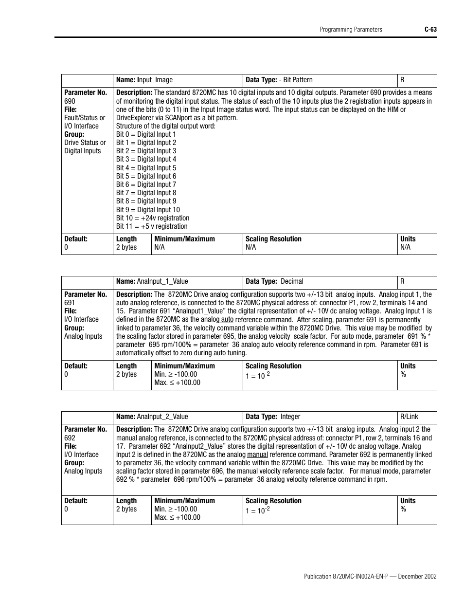 Rockwell Automation 8720MC Drives Integration Manual User Manual | Page 175 / 211