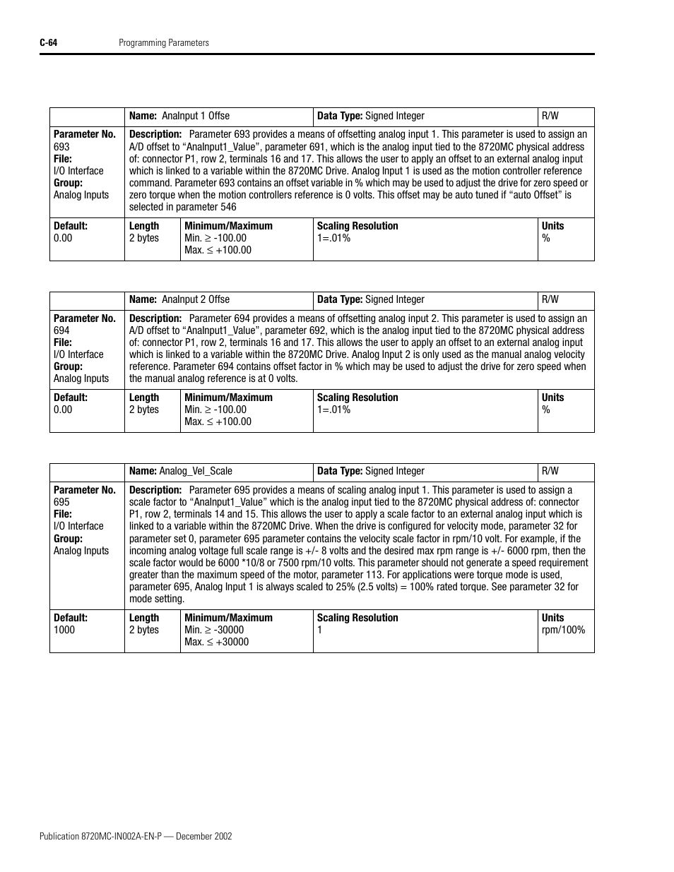 Rockwell Automation 8720MC Drives Integration Manual User Manual | Page 176 / 211