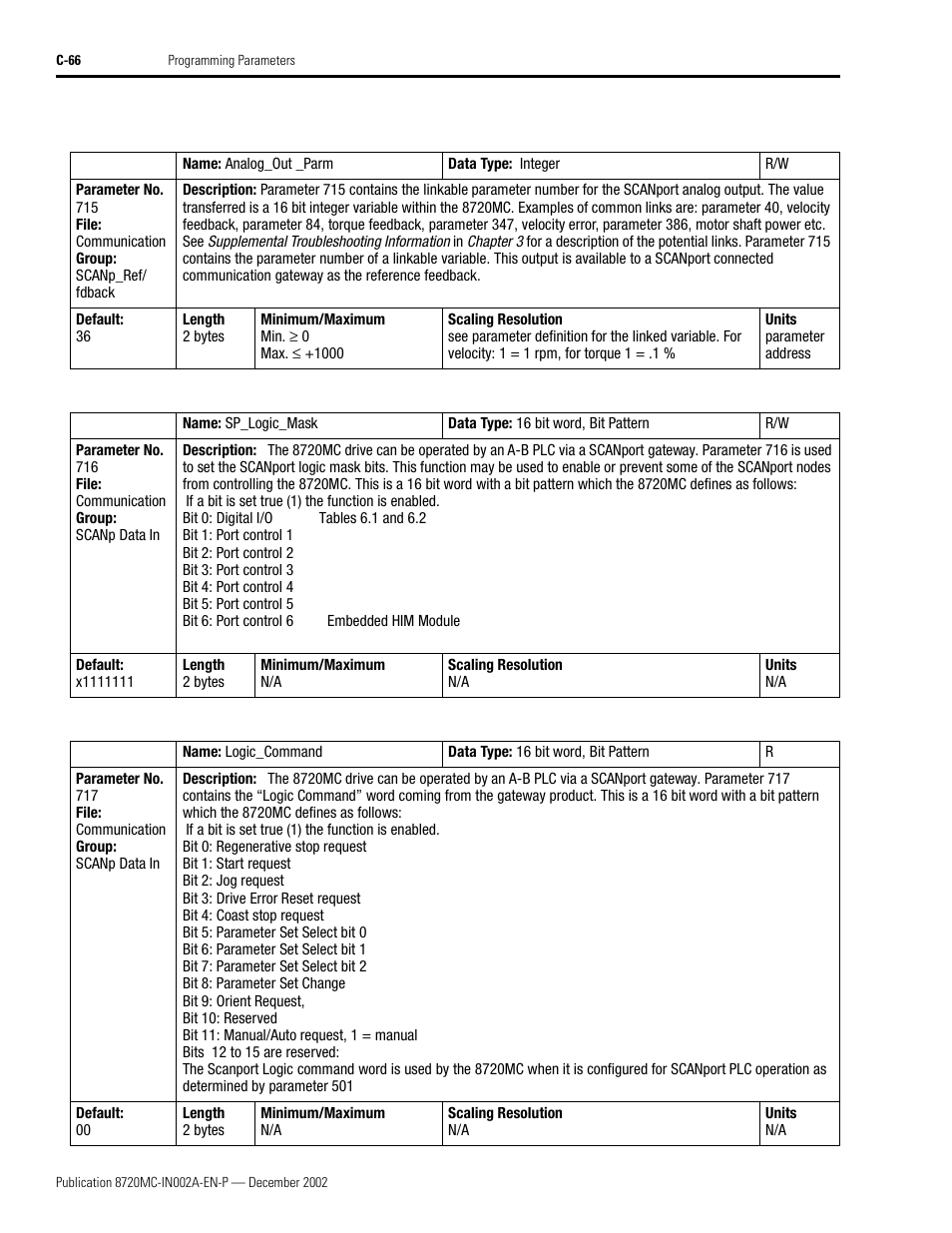 Rockwell Automation 8720MC Drives Integration Manual User Manual | Page 178 / 211