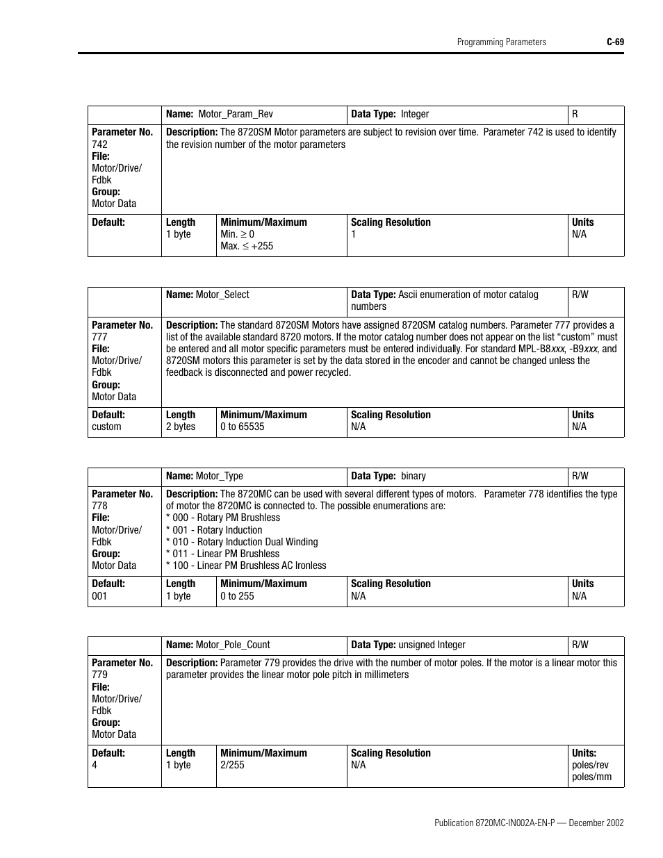 Rockwell Automation 8720MC Drives Integration Manual User Manual | Page 181 / 211