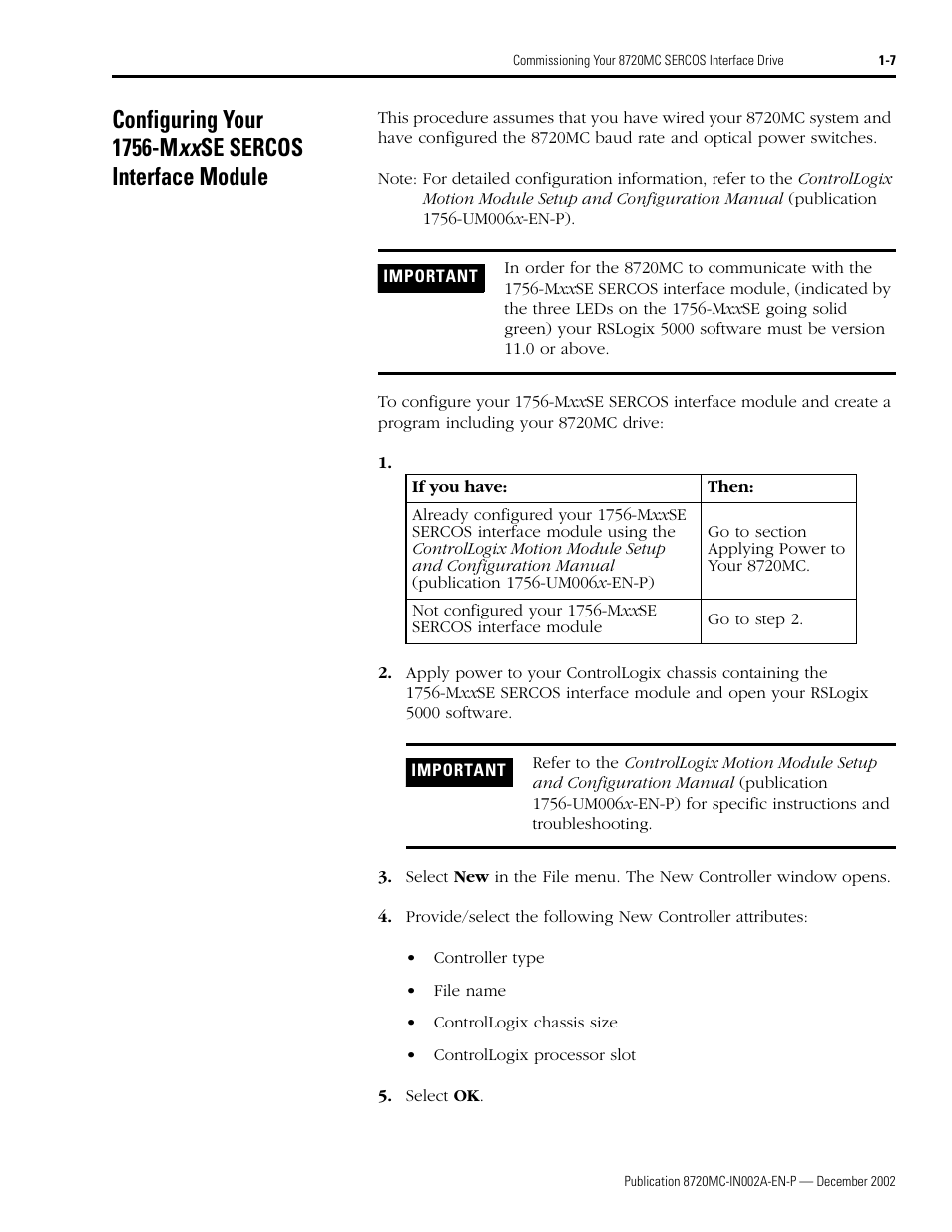 Configuring your 1756-m | Rockwell Automation 8720MC Drives Integration Manual User Manual | Page 19 / 211