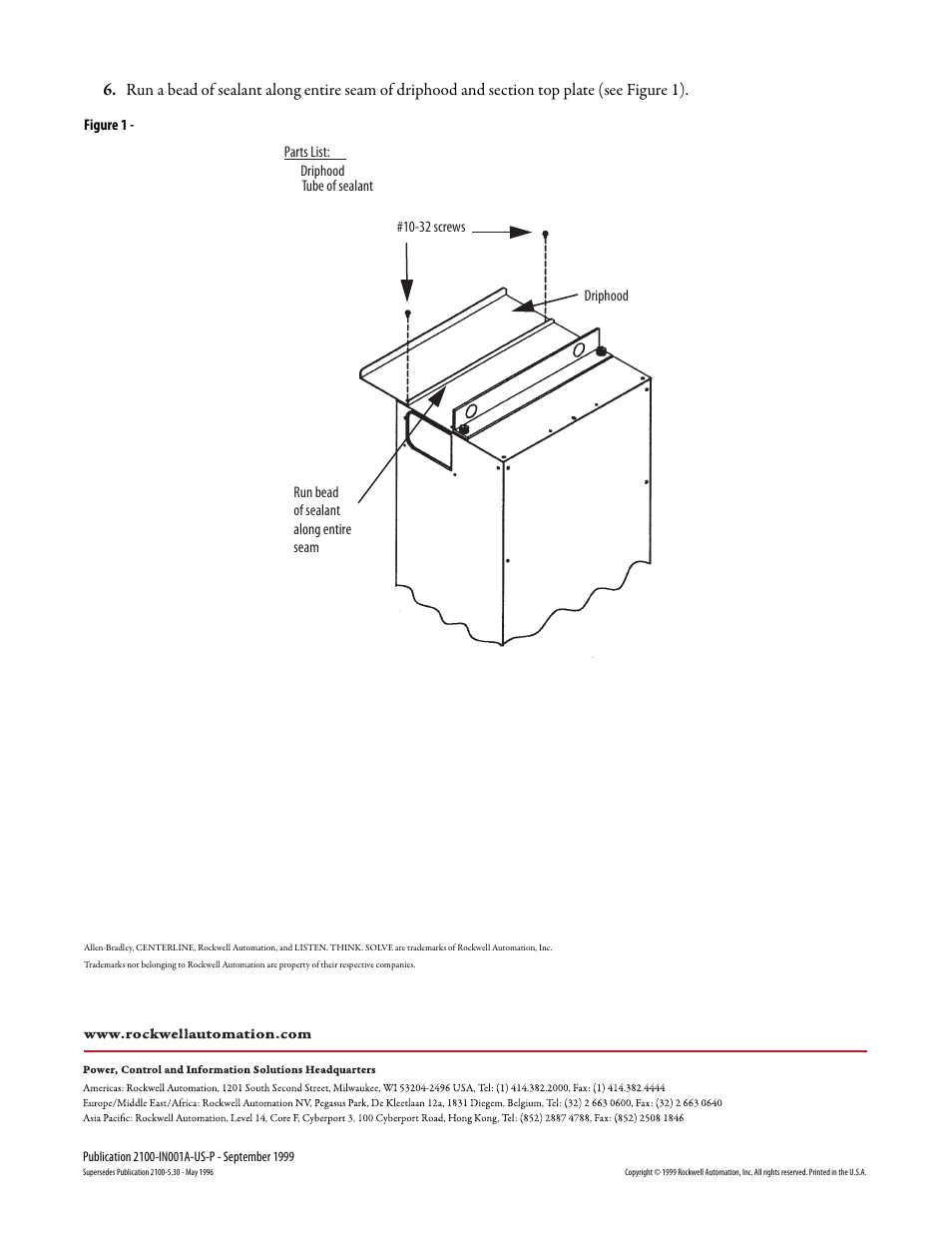 Back cover | Rockwell Automation 2100 Install Driphood User Manual | Page 2 / 2