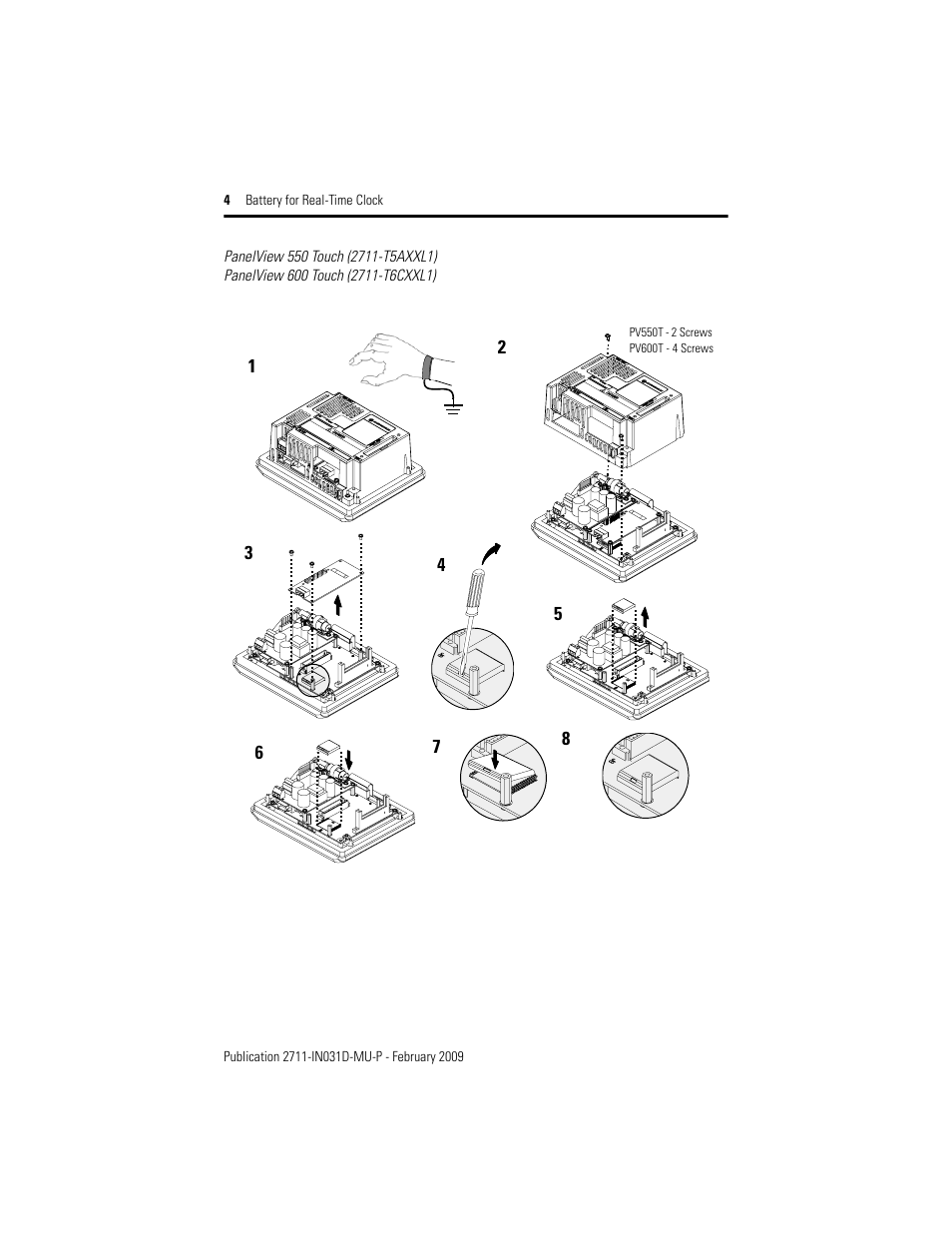 Rockwell Automation 2711-NB4 Battery for Real-Time Clock User Manual | Page 4 / 12