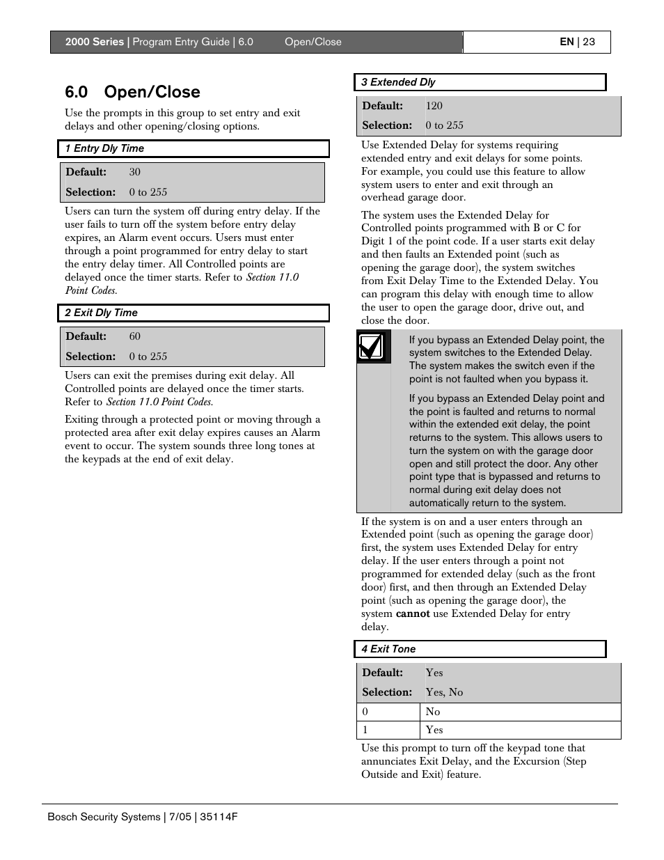 0 open/close | Bosch 2000 User Manual | Page 23 / 72