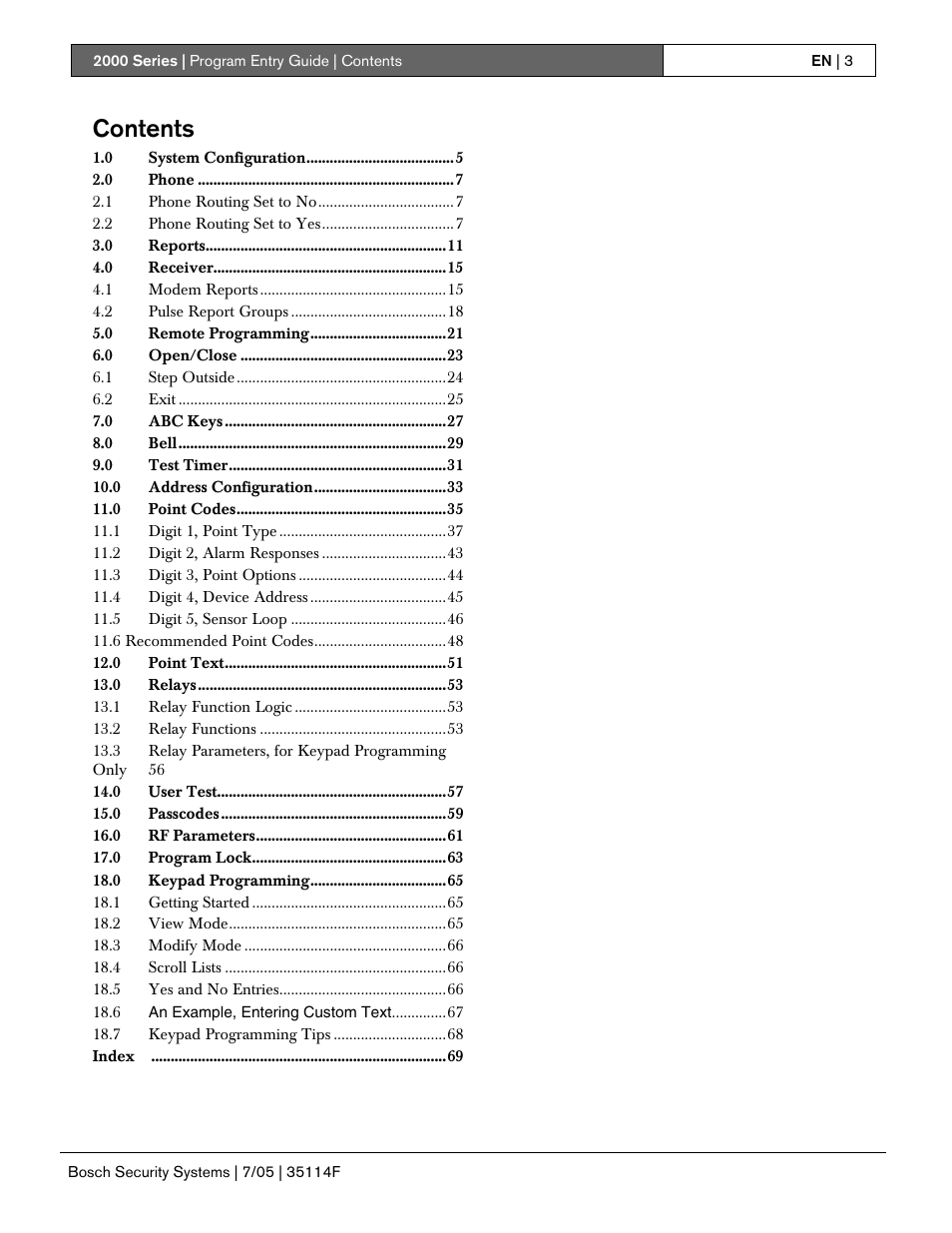 Bosch 2000 User Manual | Page 3 / 72