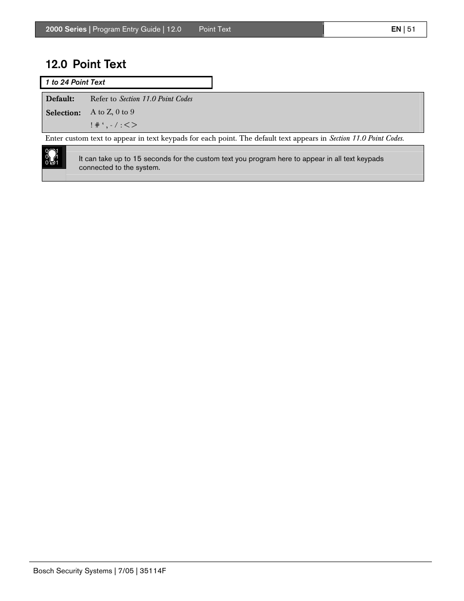 0 point text | Bosch 2000 User Manual | Page 51 / 72