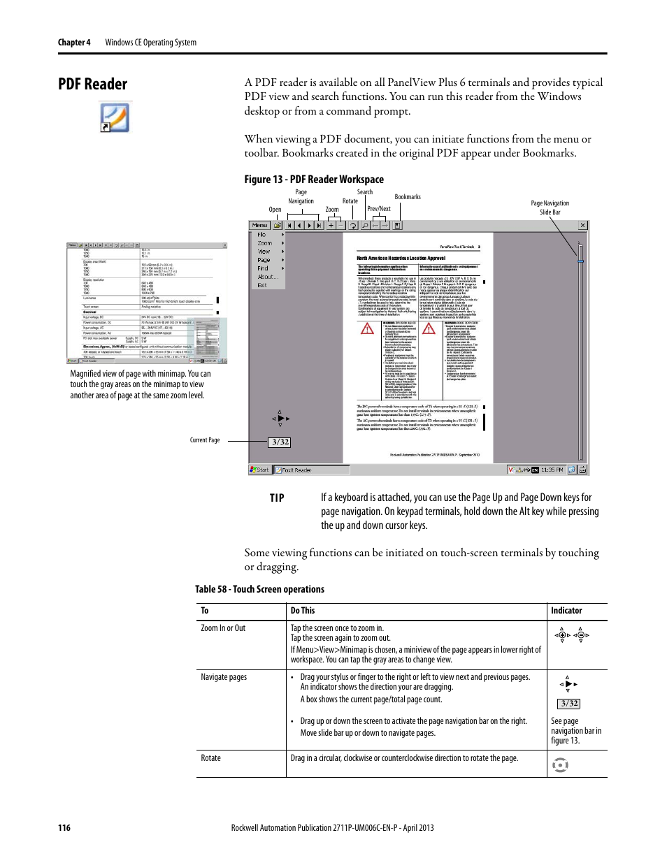 Pdf reader | Rockwell Automation 2711P-xxxx PanelView Plus 6 Terminals User Manual User Manual | Page 116 / 186