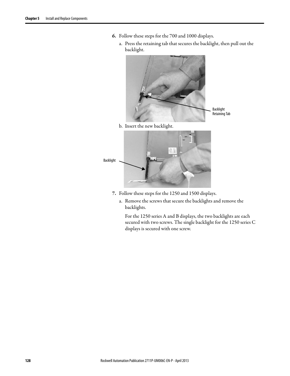 Rockwell Automation 2711P-xxxx PanelView Plus 6 Terminals User Manual User Manual | Page 128 / 186