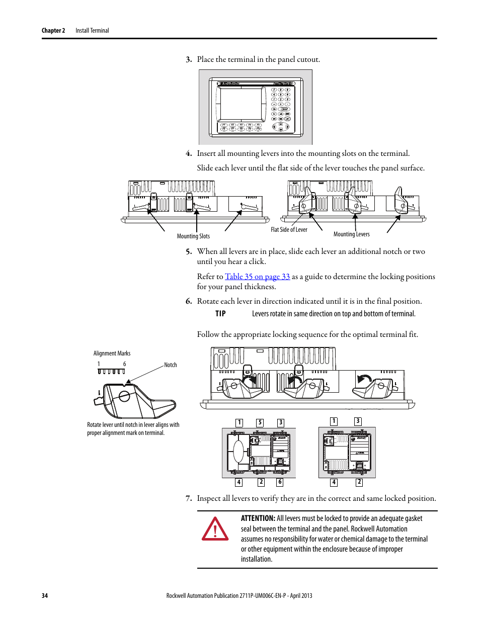 Rockwell Automation 2711P-xxxx PanelView Plus 6 Terminals User Manual User Manual | Page 34 / 186