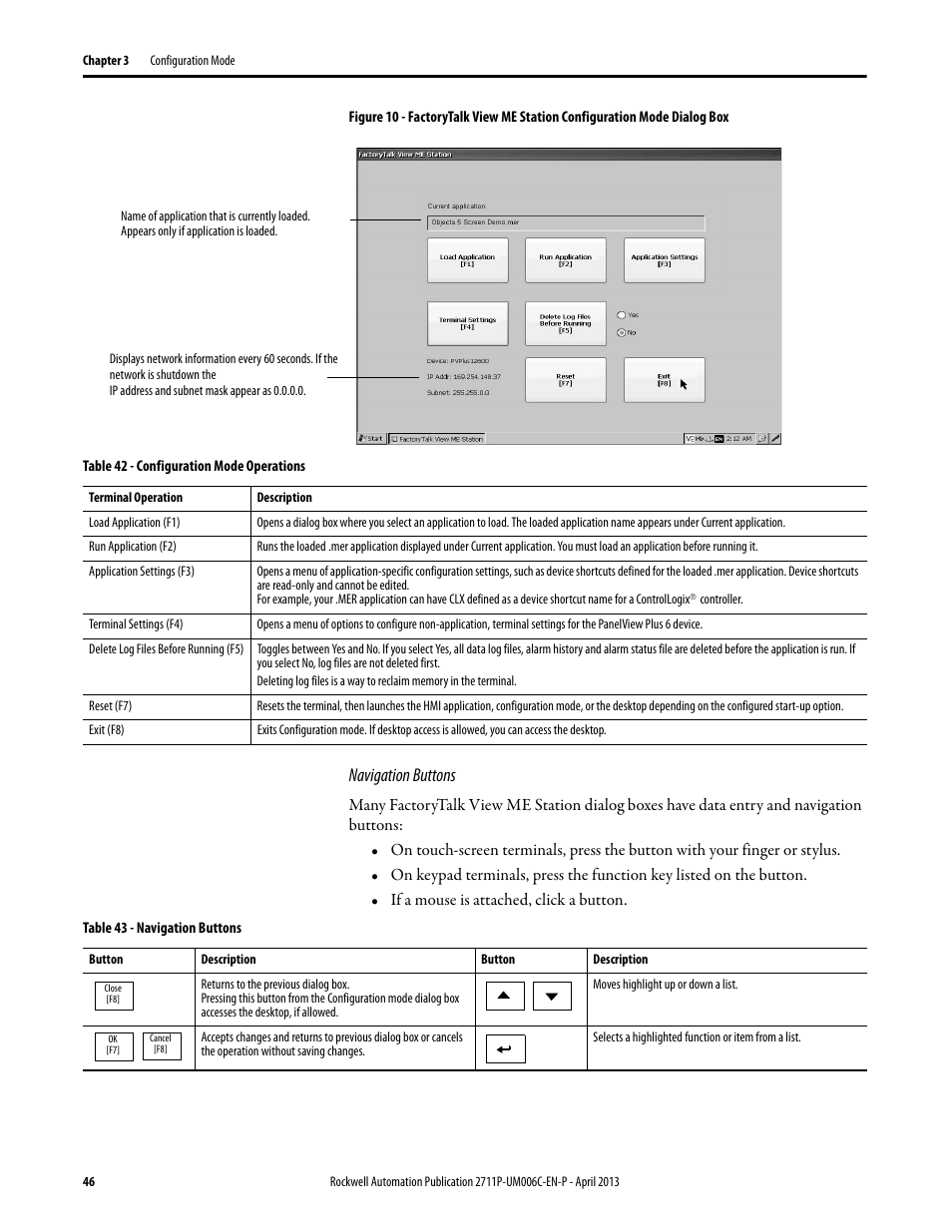 Navigation buttons | Rockwell Automation 2711P-xxxx PanelView Plus 6 Terminals User Manual User Manual | Page 46 / 186