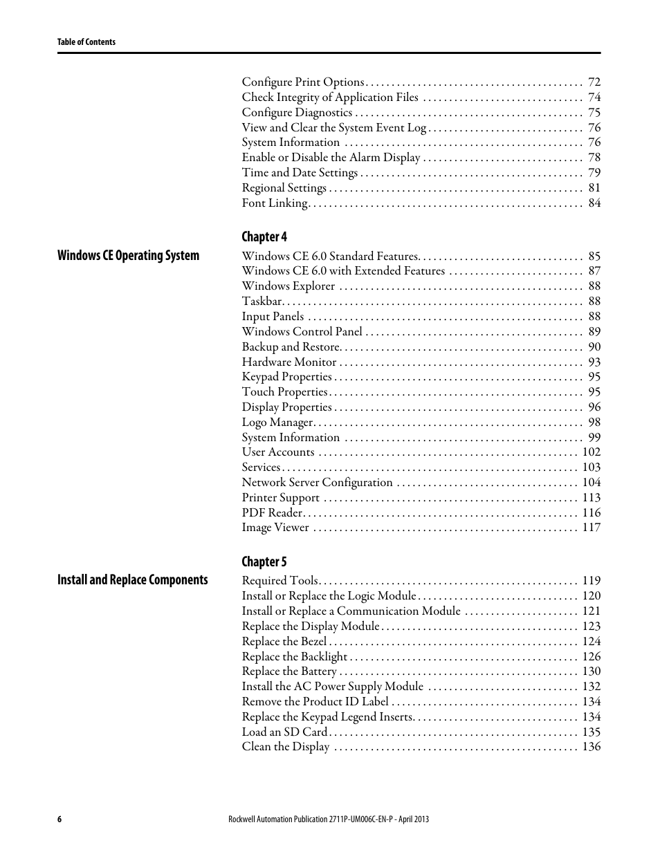 Rockwell Automation 2711P-xxxx PanelView Plus 6 Terminals User Manual User Manual | Page 6 / 186