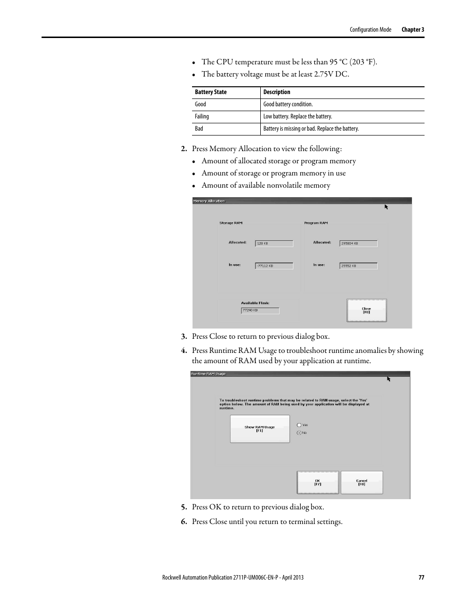 Rockwell Automation 2711P-xxxx PanelView Plus 6 Terminals User Manual User Manual | Page 77 / 186