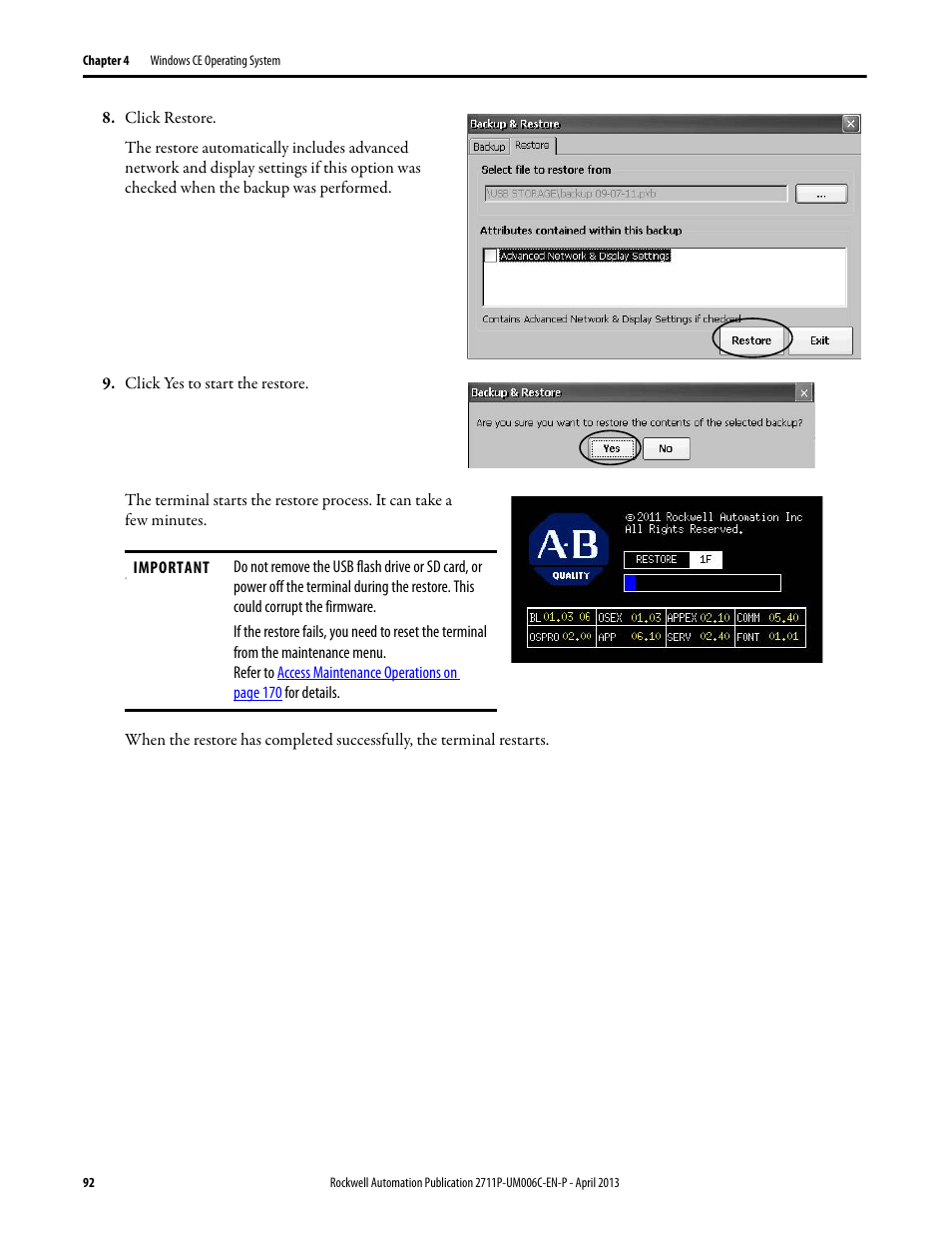 Rockwell Automation 2711P-xxxx PanelView Plus 6 Terminals User Manual User Manual | Page 92 / 186