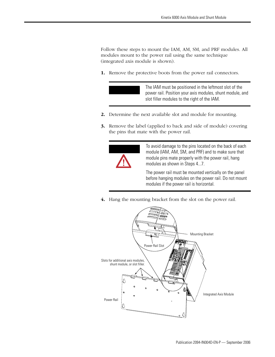Mounting the modules | Rockwell Automation 2094 Kinetix 6000 Axis Module and Shunt Module Install User Manual | Page 5 / 8