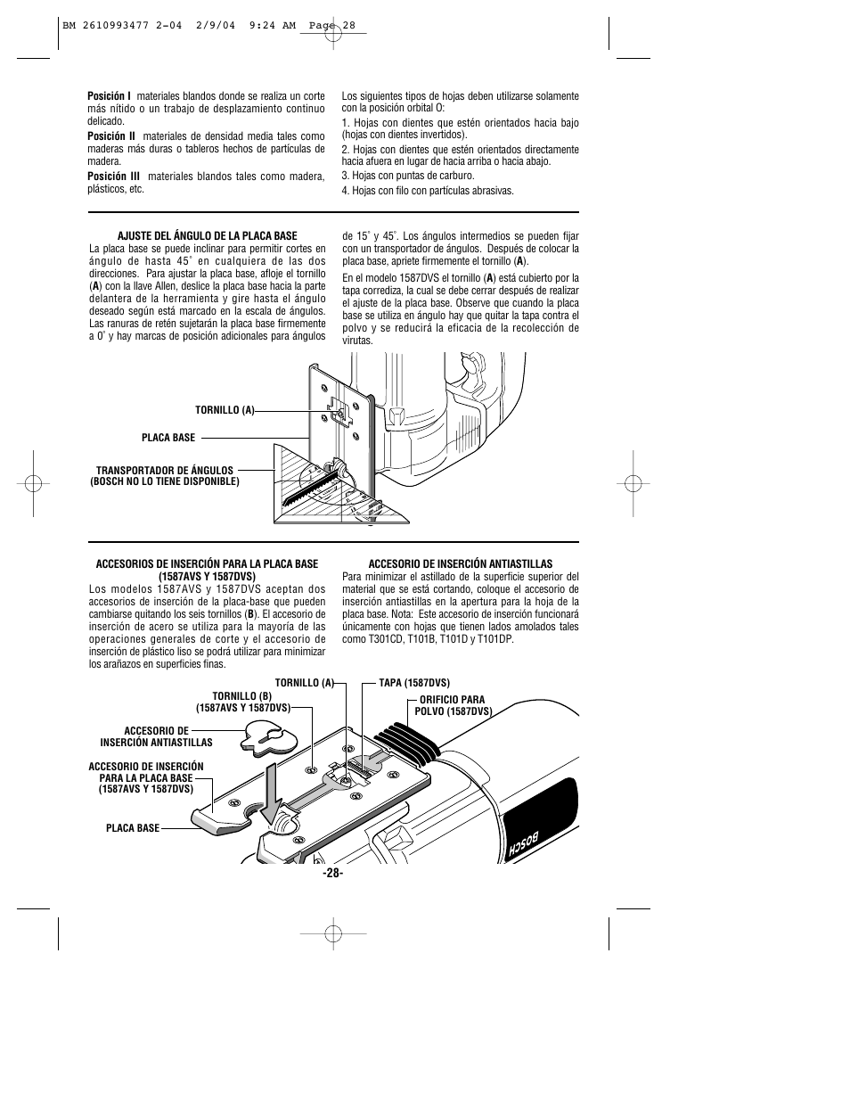 Bosch 1587DVS User Manual | Page 28 / 32