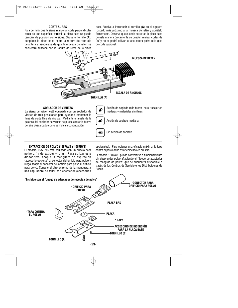 Bosch 1587DVS User Manual | Page 29 / 32