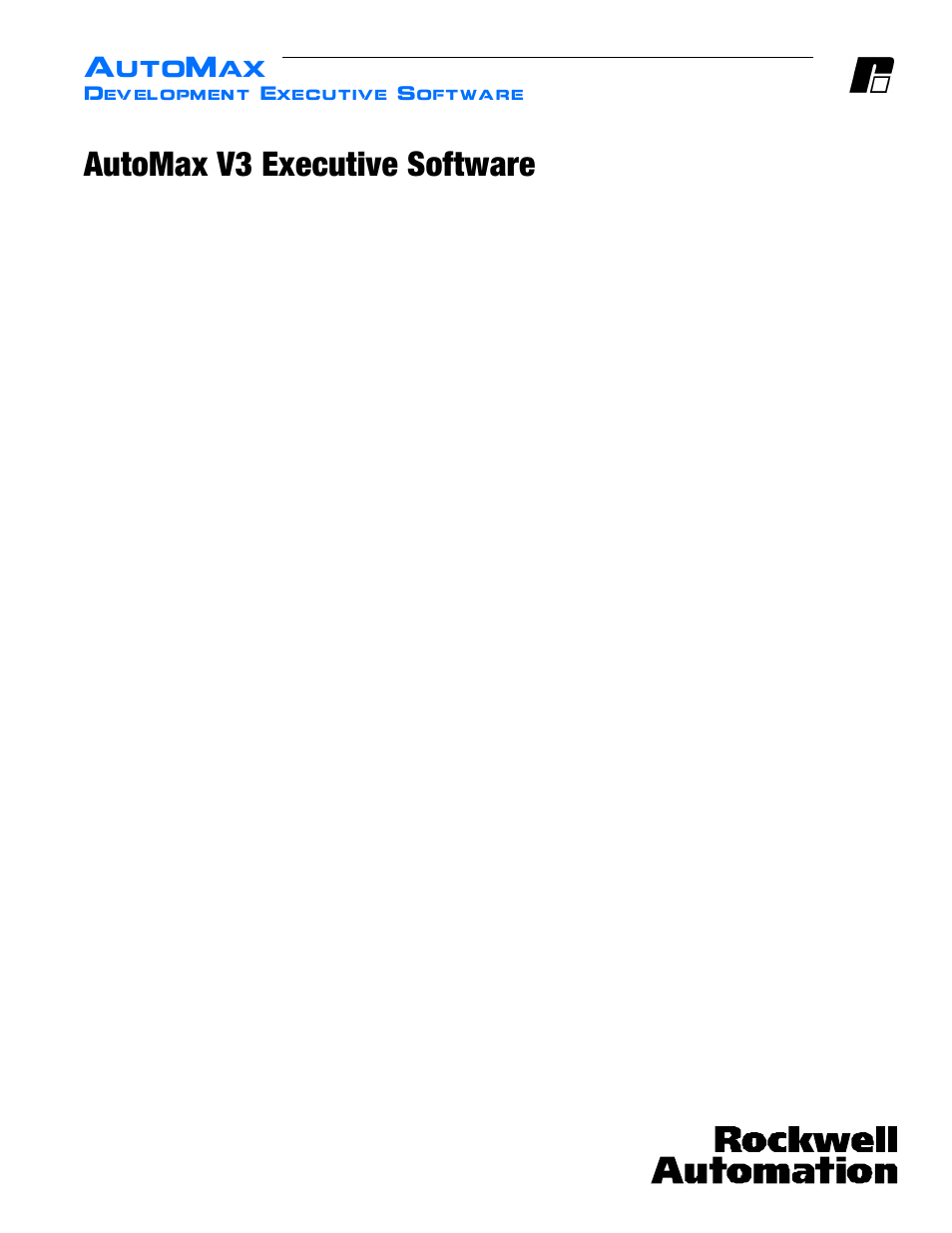 Rockwell Automation AutoMax V3 Executive Software User Manual | 4 pages