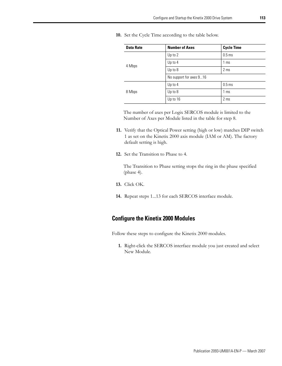 Configure the kinetix 2000 modules | Rockwell Automation 2093-xxxx Kinetix 2000 Multi-axis Servo Drive User Manual User Manual | Page 113 / 226