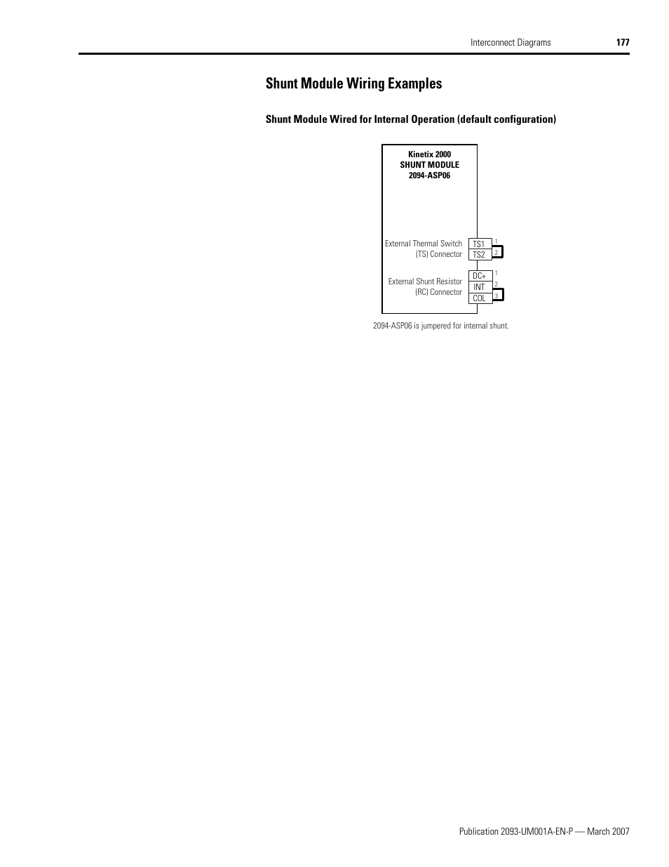 Shunt module wiring examples | Rockwell Automation 2093-xxxx Kinetix 2000 Multi-axis Servo Drive User Manual User Manual | Page 177 / 226