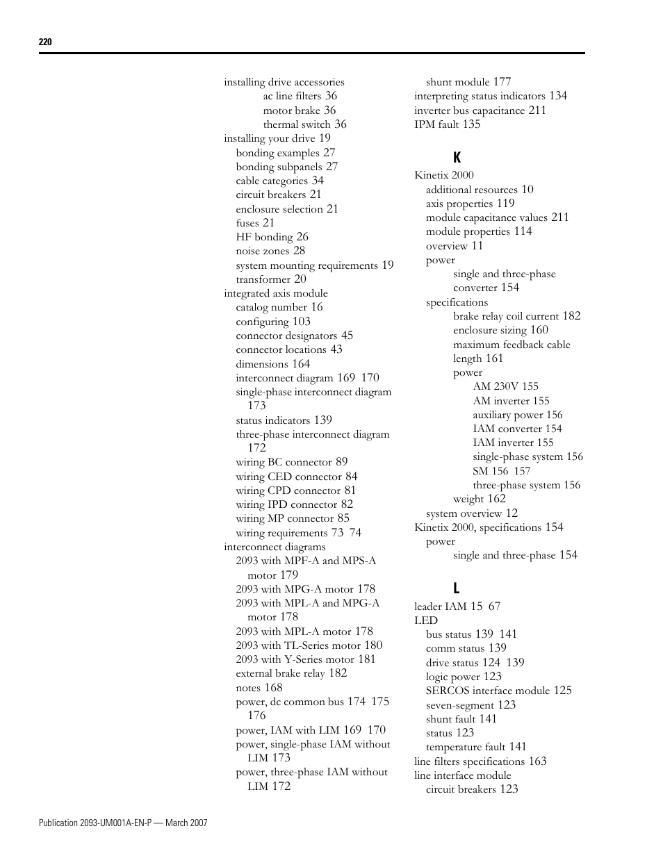 Rockwell Automation 2093-xxxx Kinetix 2000 Multi-axis Servo Drive User Manual User Manual | Page 220 / 226