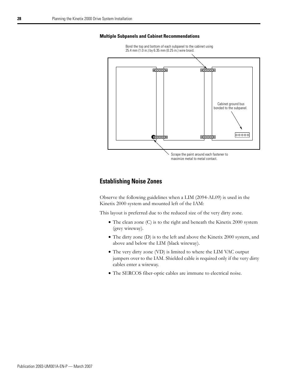 Establishing noise zones | Rockwell Automation 2093-xxxx Kinetix 2000 Multi-axis Servo Drive User Manual User Manual | Page 28 / 226