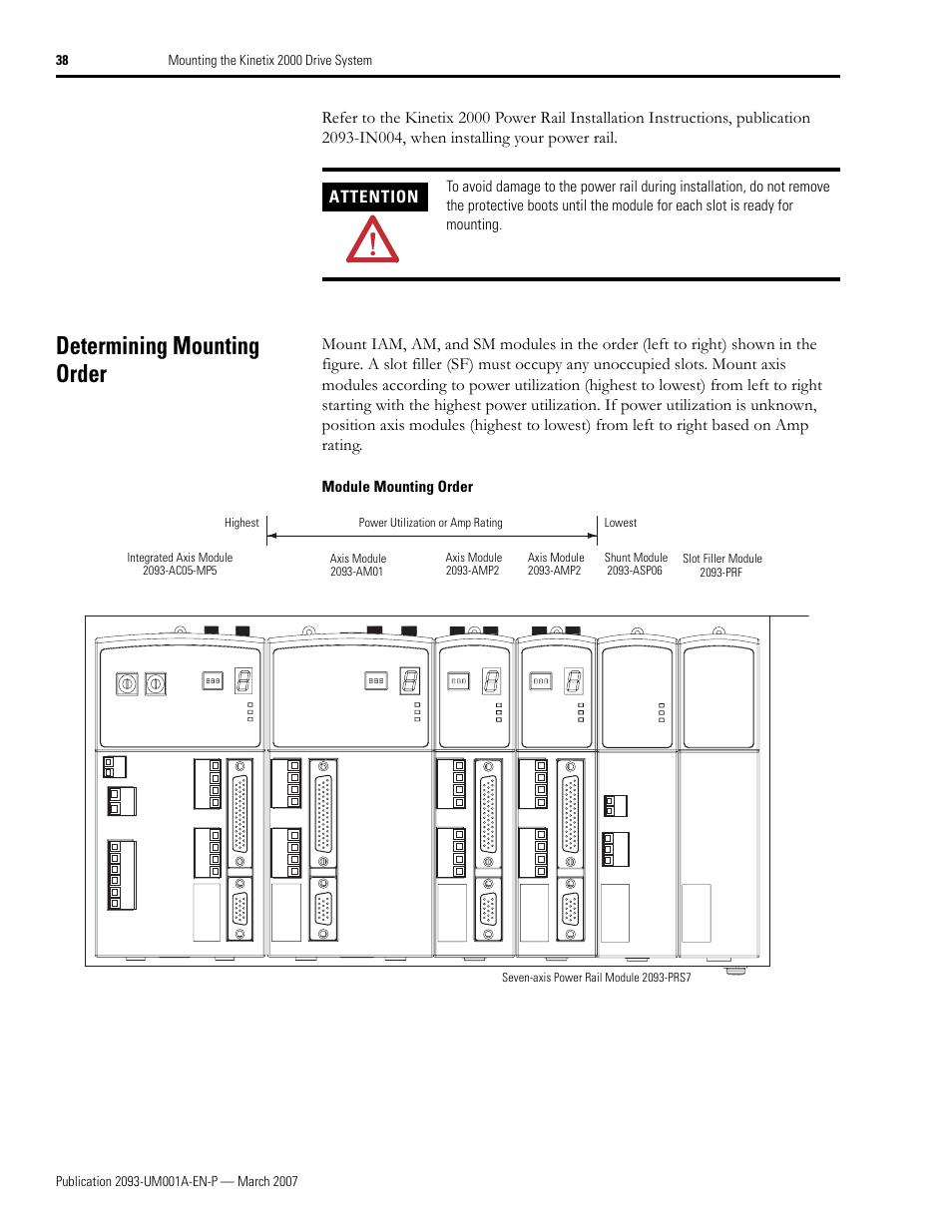 Determining mounting order | Rockwell Automation 2093-xxxx Kinetix 2000 Multi-axis Servo Drive User Manual User Manual | Page 38 / 226