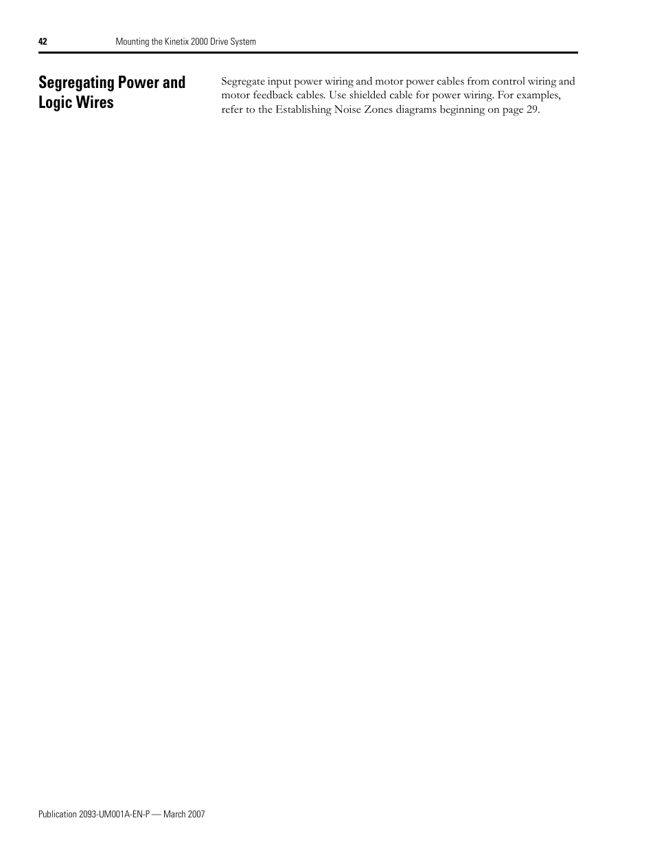 Segregating power and logic wires | Rockwell Automation 2093-xxxx Kinetix 2000 Multi-axis Servo Drive User Manual User Manual | Page 42 / 226