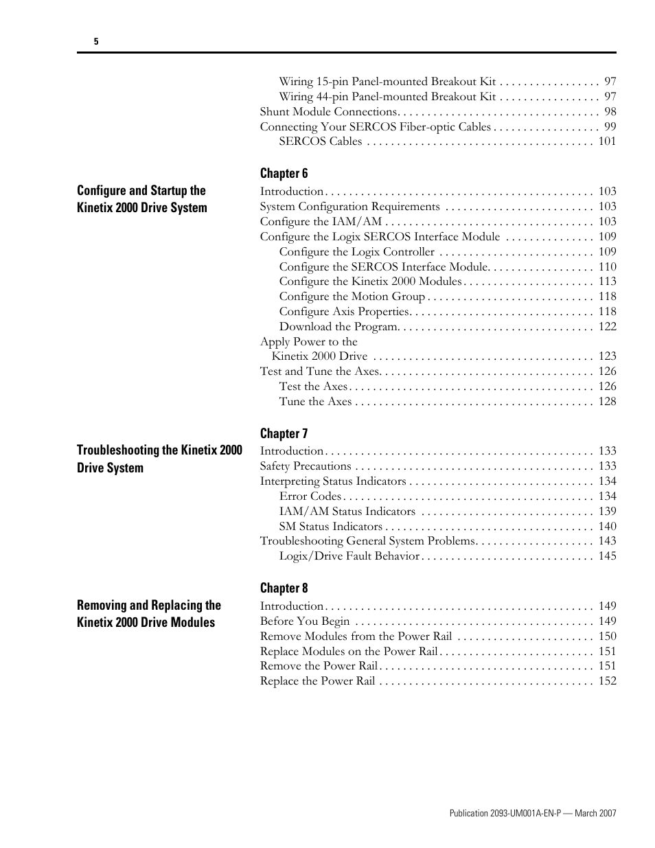 Rockwell Automation 2093-xxxx Kinetix 2000 Multi-axis Servo Drive User Manual User Manual | Page 5 / 226