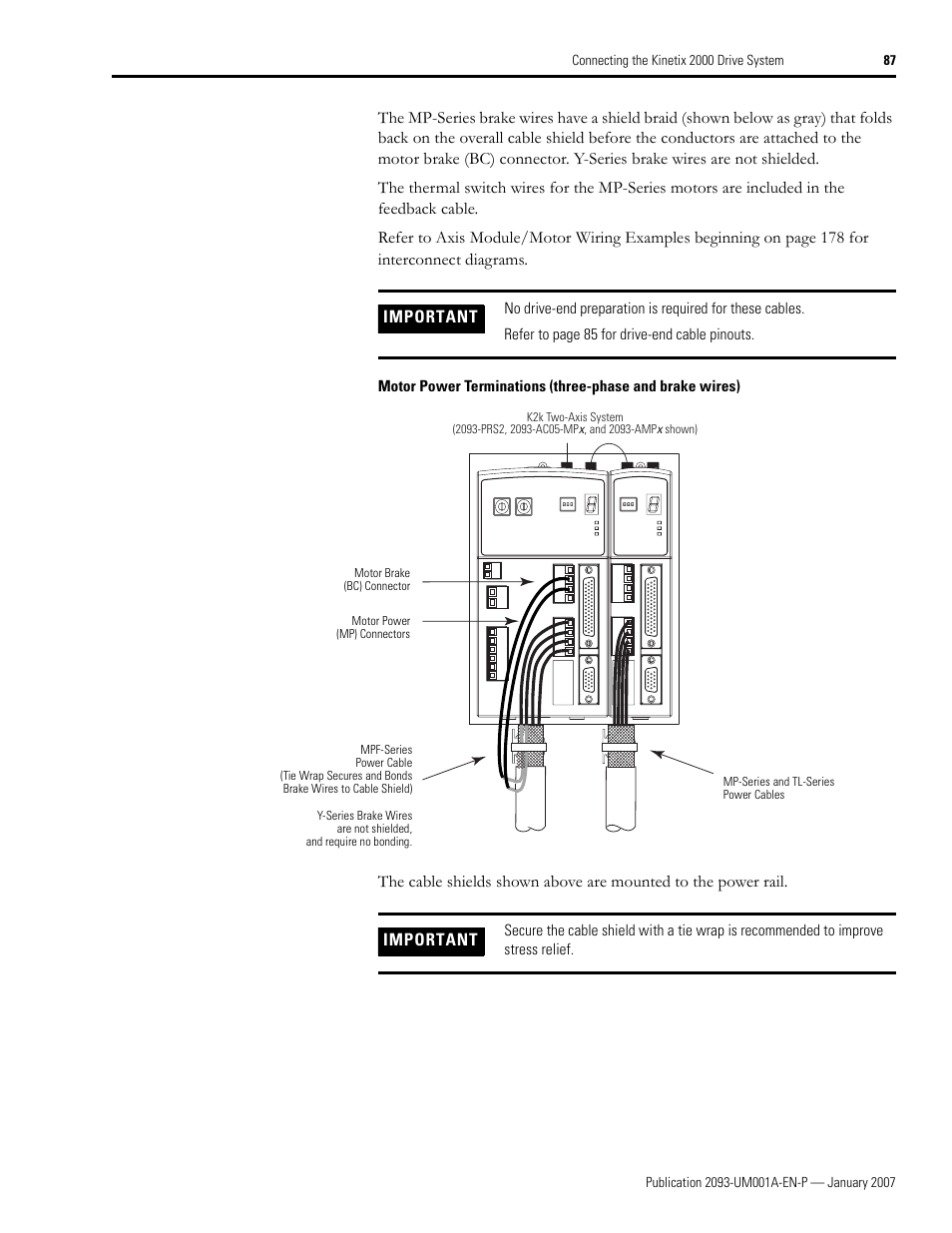 Rockwell Automation 2093-xxxx Kinetix 2000 Multi-axis Servo Drive User Manual User Manual | Page 87 / 226