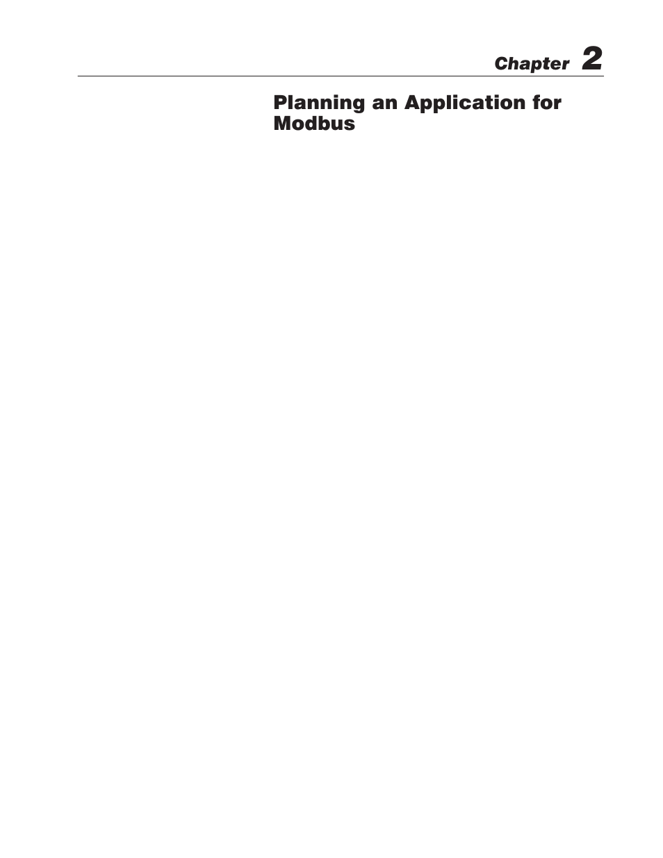 2 - planning an application for modbus, Defining nodes and scan classes, Planning an application for modbus | Rockwell Automation 2711E PanelBuilder 1400e Modbus Communications User Manual | Page 19 / 76