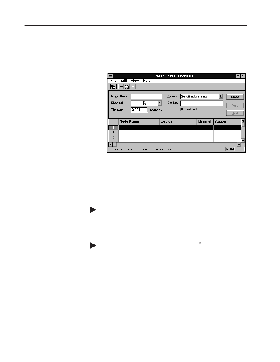 Defining the nodes | Rockwell Automation 2711E PanelBuilder 1400e Modbus Communications User Manual | Page 20 / 76