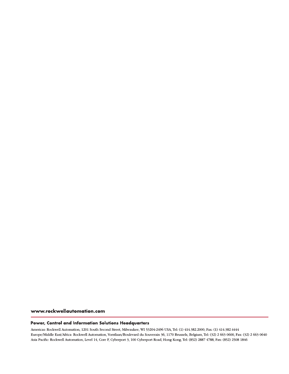 Back cover | Rockwell Automation 2711E PanelBuilder 1400e Modbus Communications User Manual | Page 76 / 76