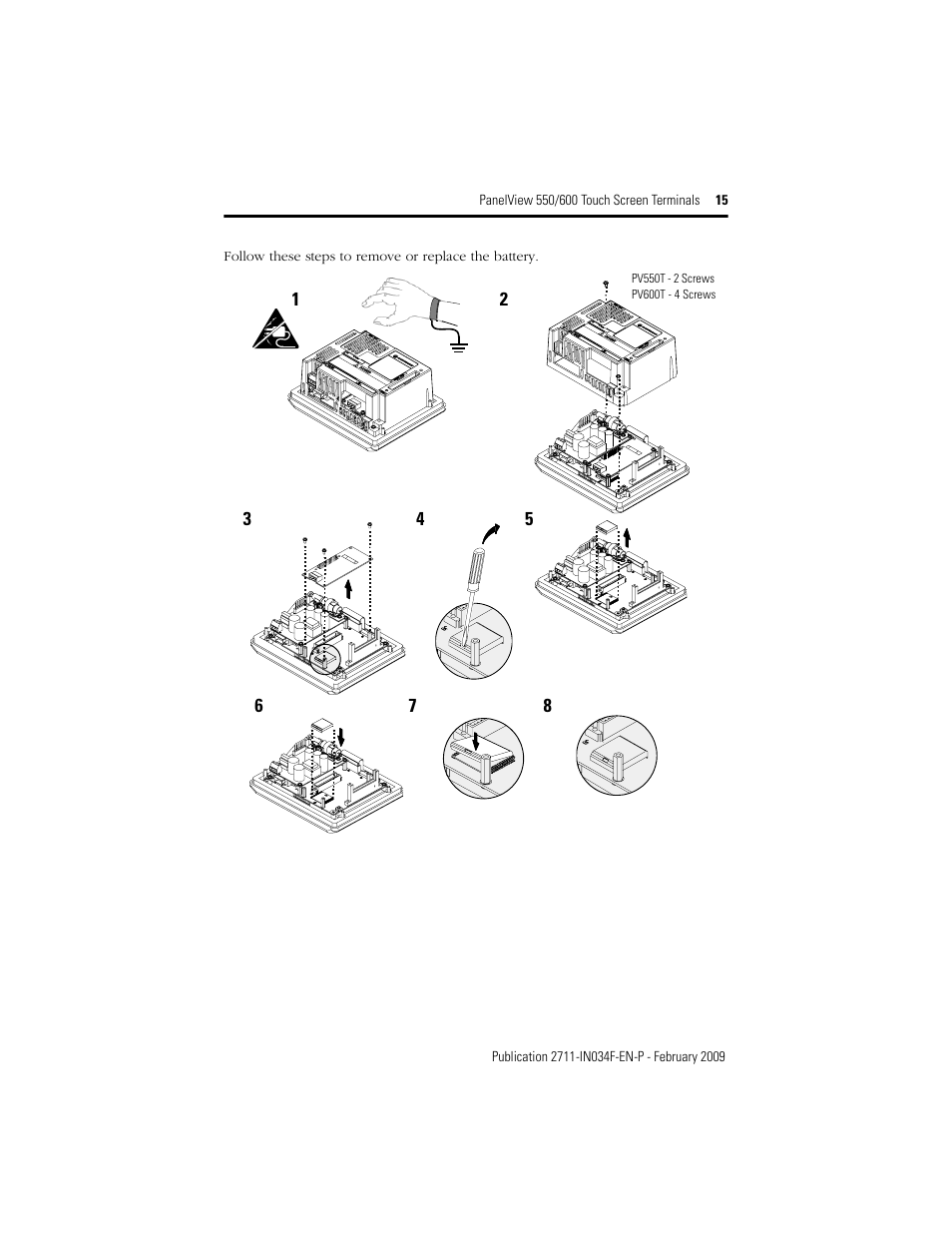 Rockwell Automation 2711-T5AxxL1_T6CxxL1 PanelView 550/600 Touch Screen Terminals User Manual | Page 15 / 16