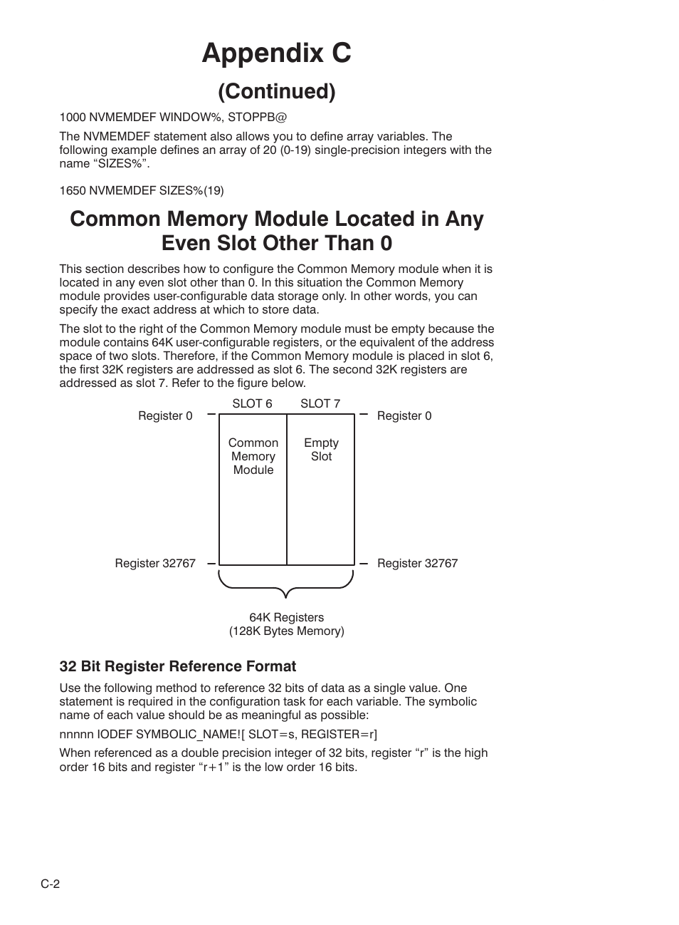 Appendix c, Continued) | Rockwell Automation 57C423 Common Memory Module User Manual | Page 30 / 40