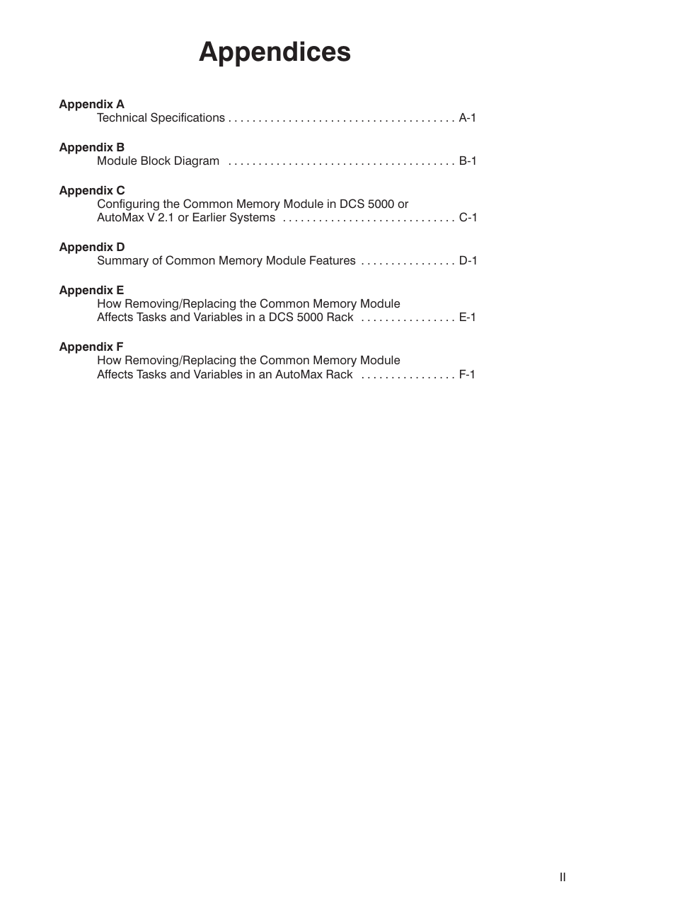 Appendices | Rockwell Automation 57C423 Common Memory Module User Manual | Page 4 / 40