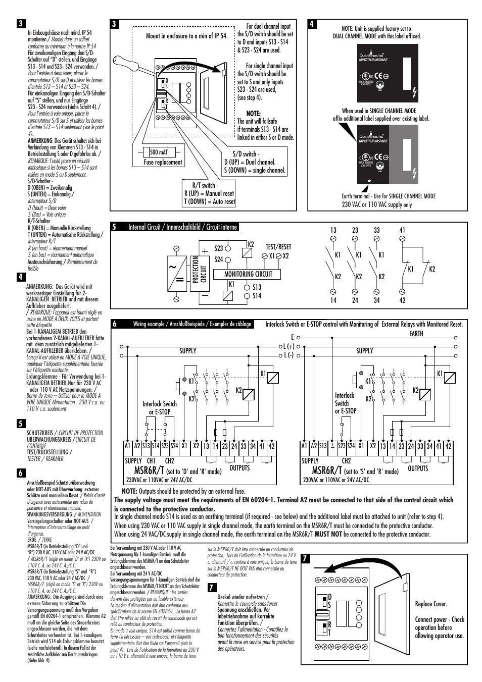 Msr6r/t, Ds r t | Rockwell Automation 440R MSR6R/T Minotaur Safety Relay User Manual | Page 2 / 4