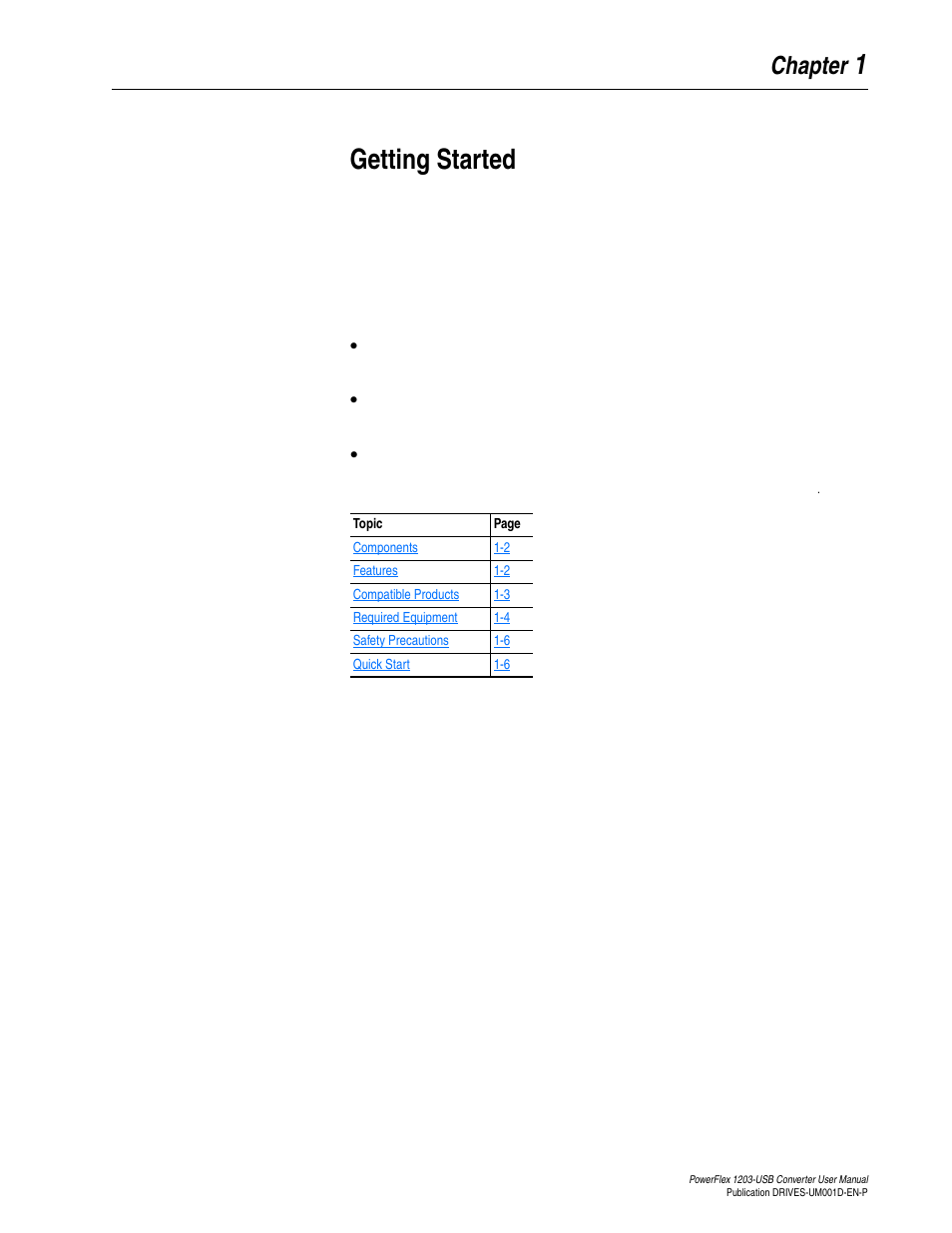 Chapter 1, Getting started, 1getting started | Rockwell Automation 1203-USB  Converter User Manual | Page 11 / 112