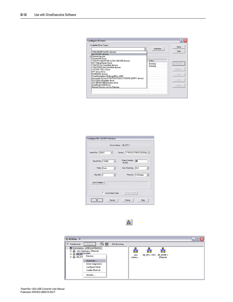 Rockwell Automation 1203-USB  Converter User Manual | Page 86 / 112
