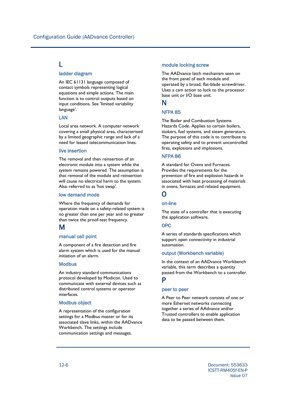 Rockwell Automation AADvance Controller Configuration Guide User Manual | Page 280 / 286