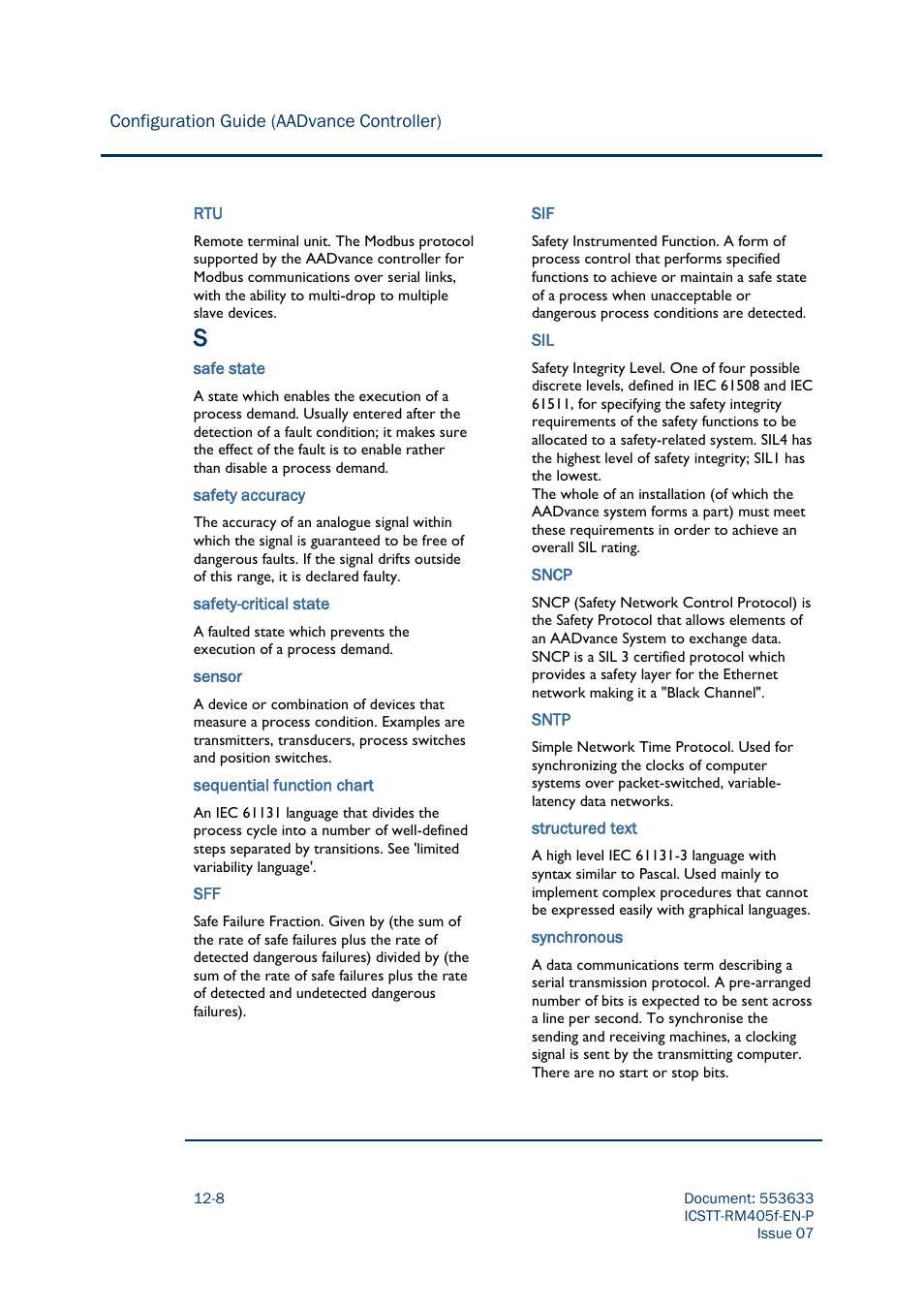 Rockwell Automation AADvance Controller Configuration Guide User Manual | Page 282 / 286